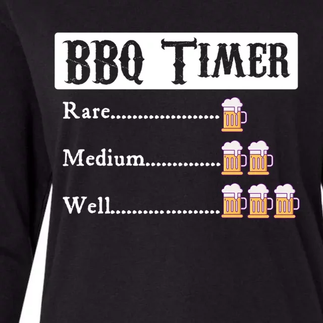 Bbq Timer Barbecue Gift Womens Cotton Relaxed Long Sleeve T-Shirt