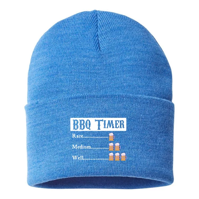 Bbq Timer Barbecue Gift Sustainable Knit Beanie