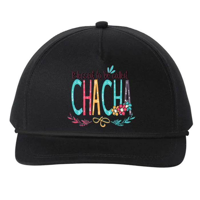 Blessed To Be Called Chacha Colorful Grandma Snapback Five-Panel Rope Hat