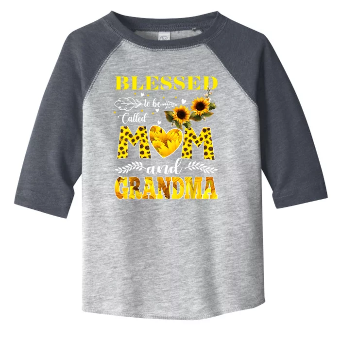 Blessed To Be Called Mom And Grandma Sunflower Mothers Day Toddler Fine Jersey T-Shirt