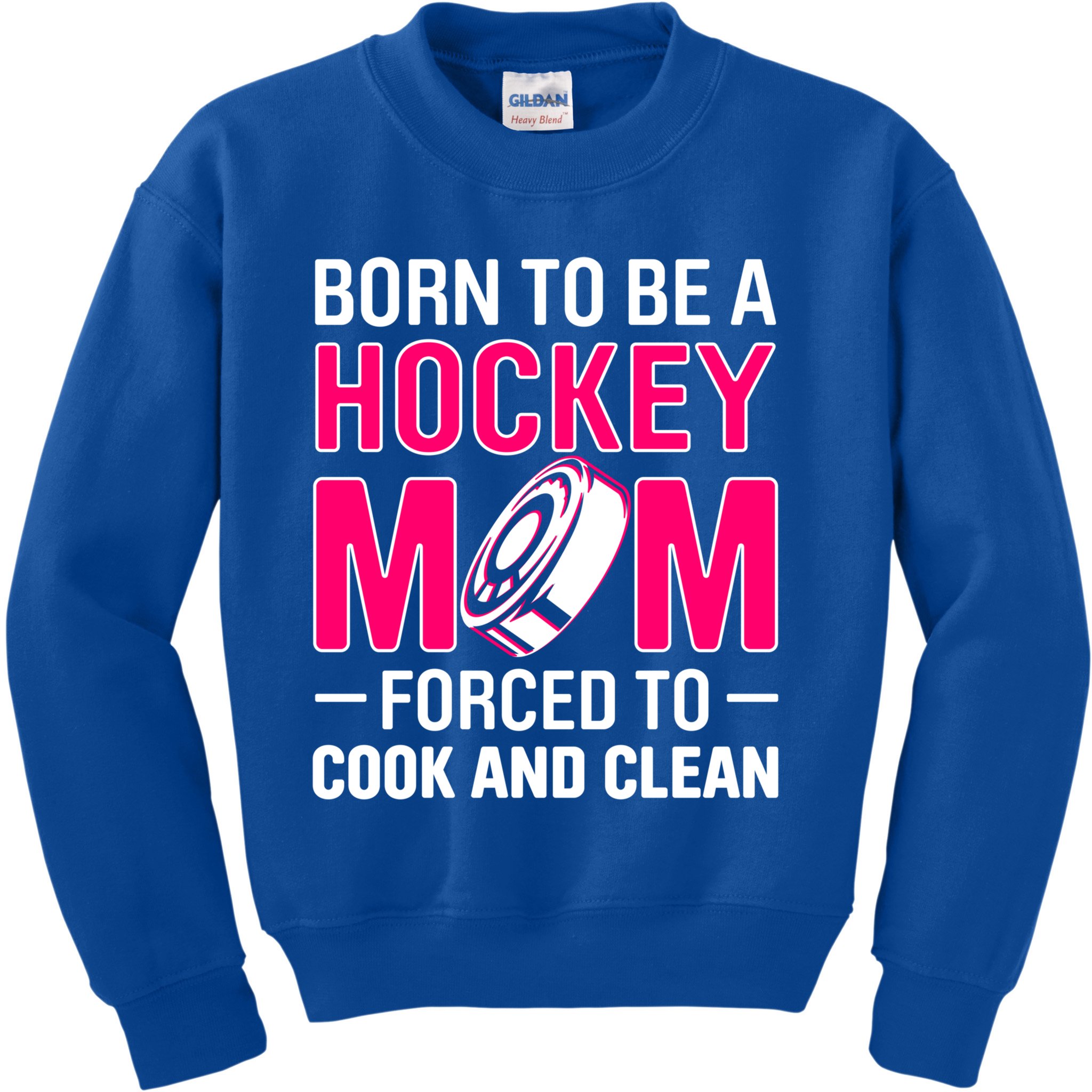 born-to-be-a-hockey-mom-forced-to-cook-and-clean-gift-kids-sweatshirt