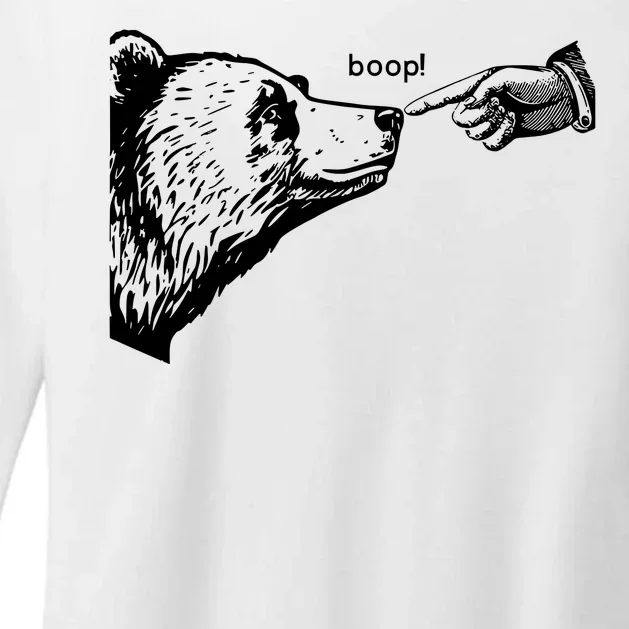 Boop The Bear Funny Womens CVC Long Sleeve Shirt