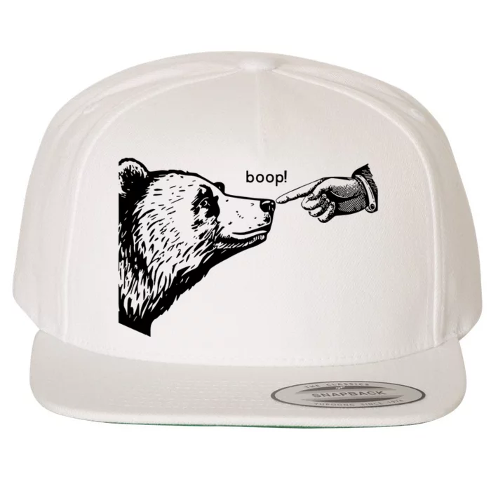 Boop The Bear Funny Wool Snapback Cap