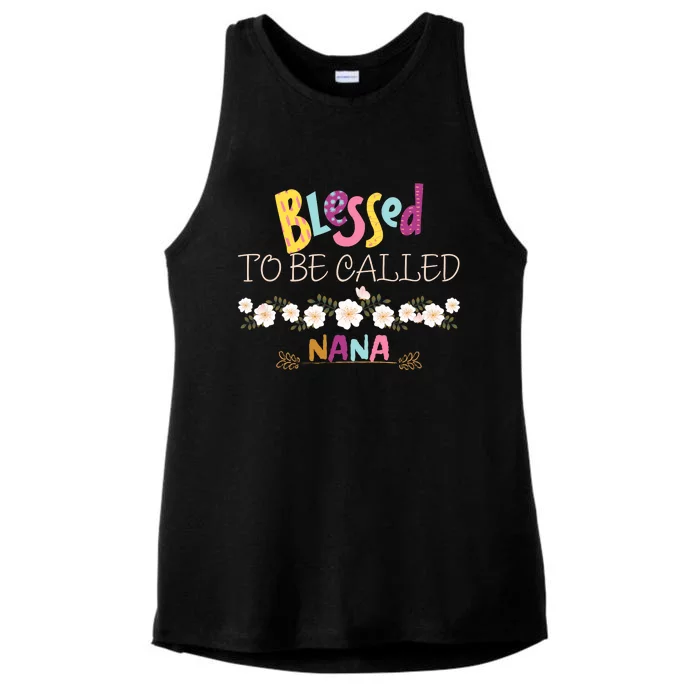 Blessed To Be Called Nana Ladies Tri-Blend Wicking Tank