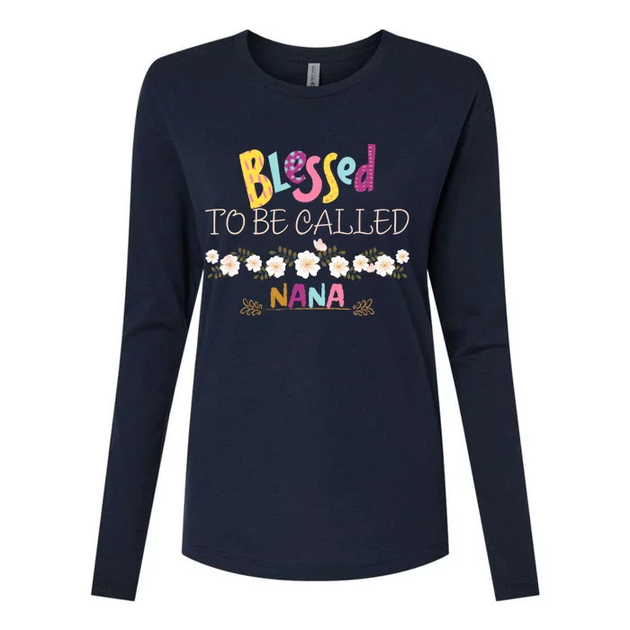 Blessed To Be Called Nana Womens Cotton Relaxed Long Sleeve T-Shirt