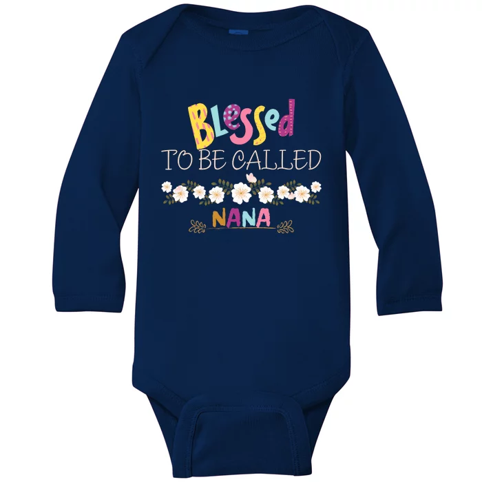 Blessed To Be Called Nana Baby Long Sleeve Bodysuit