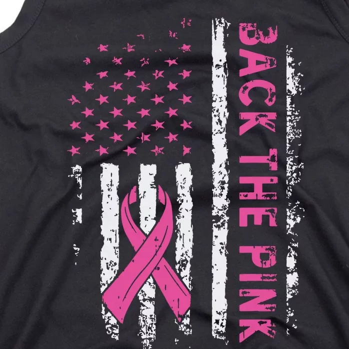 Back The Breast Cancer Awareness Flag Tank Top