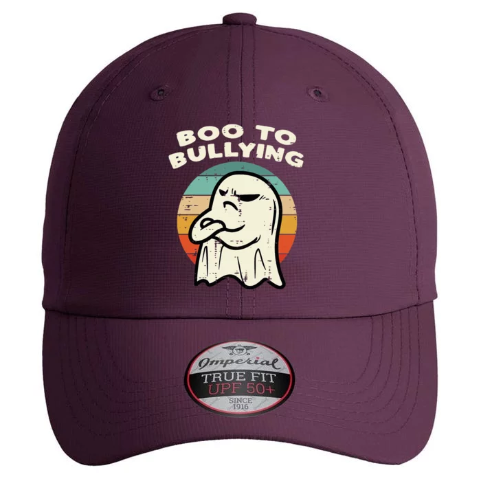 Boo To Bullying Retro Orange Unity Day Halloween Ghost The Original Performance Cap