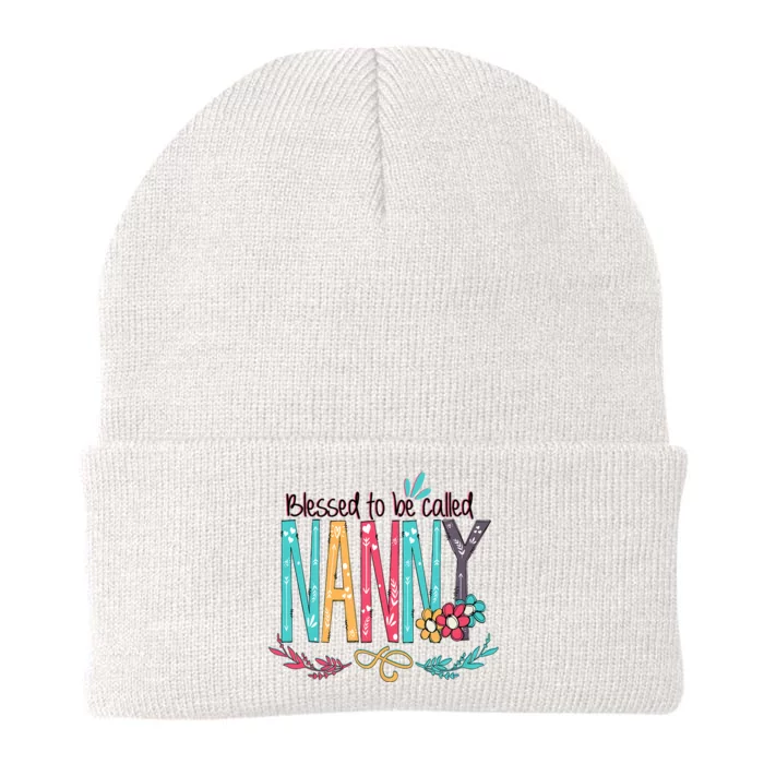 Blessed To Be Called Nanny Colorful Giftsgrandma Knit Cap Winter Beanie