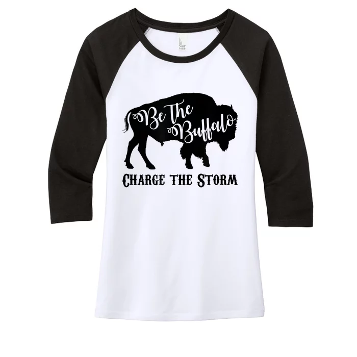 Be The Buffalo Charge The Storm Success Women's Tri-Blend 3/4-Sleeve Raglan Shirt