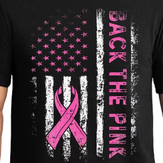 Back The Breast Cancer Awareness Flag Pajama Set