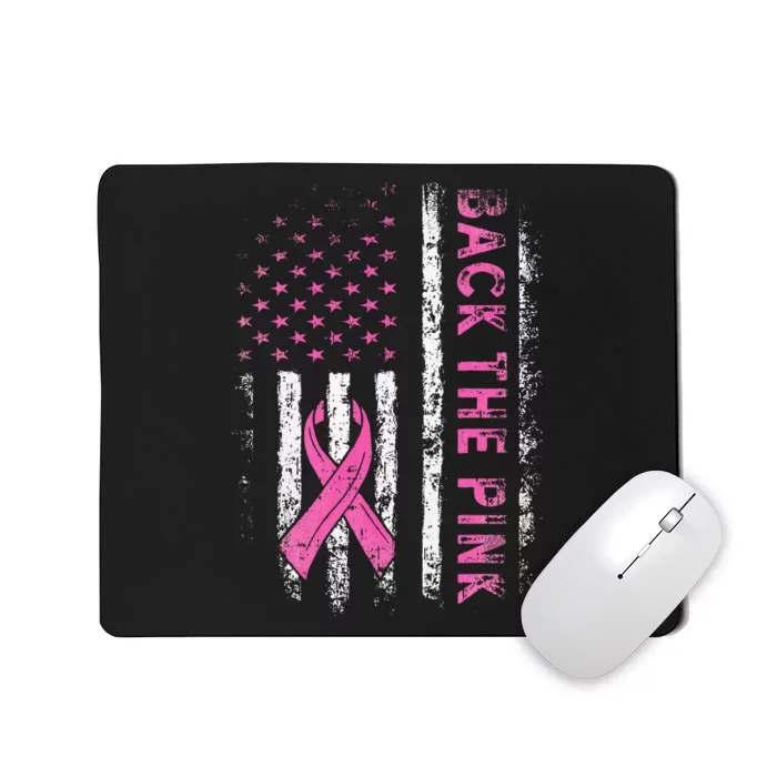 Back The Breast Cancer Awareness Flag Mousepad