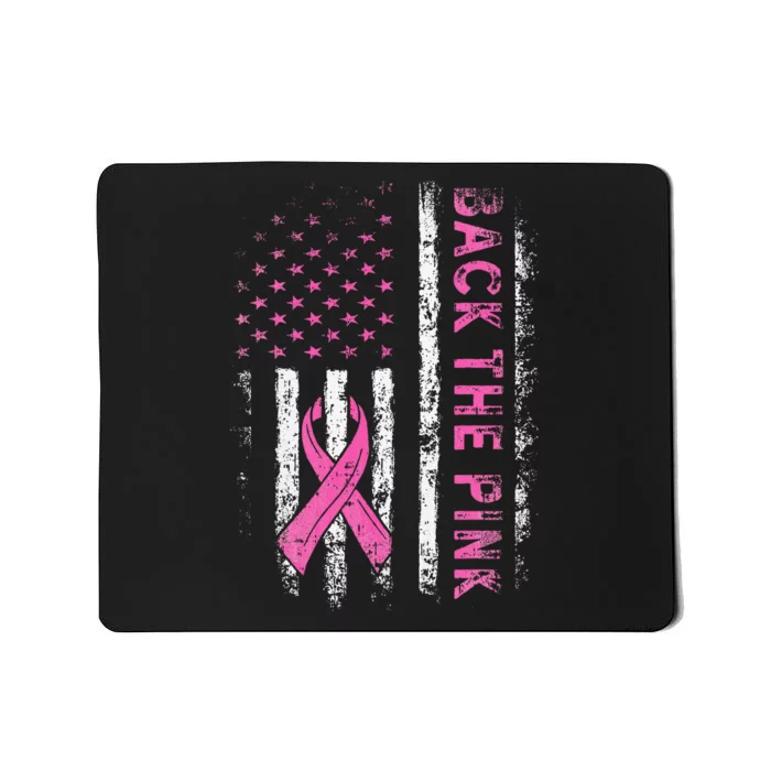 Back The Breast Cancer Awareness Flag Mousepad