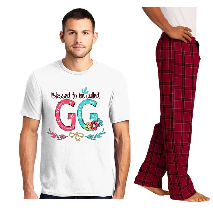 Blessed To Be Called Gg Colorful Giftsgrandma Pajama Set