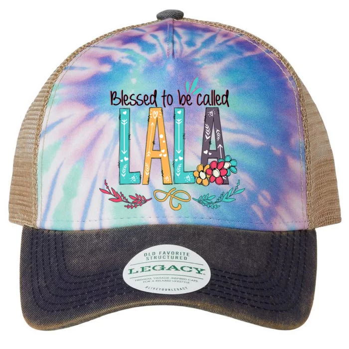 Blessed To Be Called Lala Colorful Giftsgrandma Legacy Tie Dye Trucker Hat