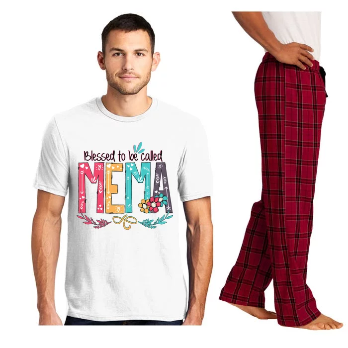 Blessed To Be Called Mema MotherS Day Pajama Set