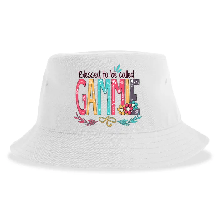 Blessed To Be Called Gammie Colorful Giftsgrandma Sustainable Bucket Hat