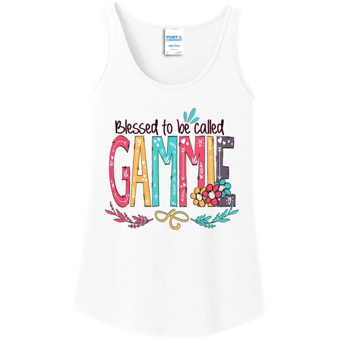 Blessed To Be Called Gammie Colorful Giftsgrandma Ladies Essential Tank