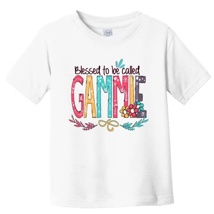 Blessed To Be Called Gammie Colorful Giftsgrandma Toddler T-Shirt