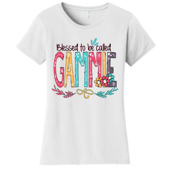 Blessed To Be Called Gammie Colorful Giftsgrandma Women's T-Shirt