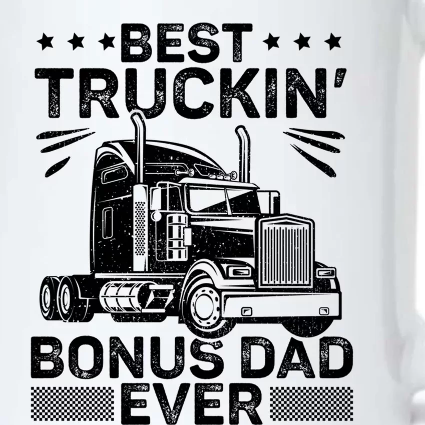 Best Truckin Bonus Dad Ever Trucker Bonus Dad Fathers Day Meaningful Gift Black Color Changing Mug