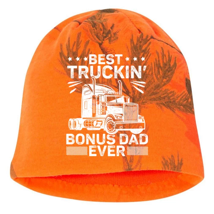 Best Truckin Bonus Dad Ever Trucker Bonus Dad Fathers Day Meaningful Gift Kati - Camo Knit Beanie