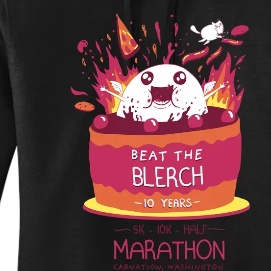 Beat The Blerch 10 Years Marathon Carnation Washington Women's Pullover Hoodie