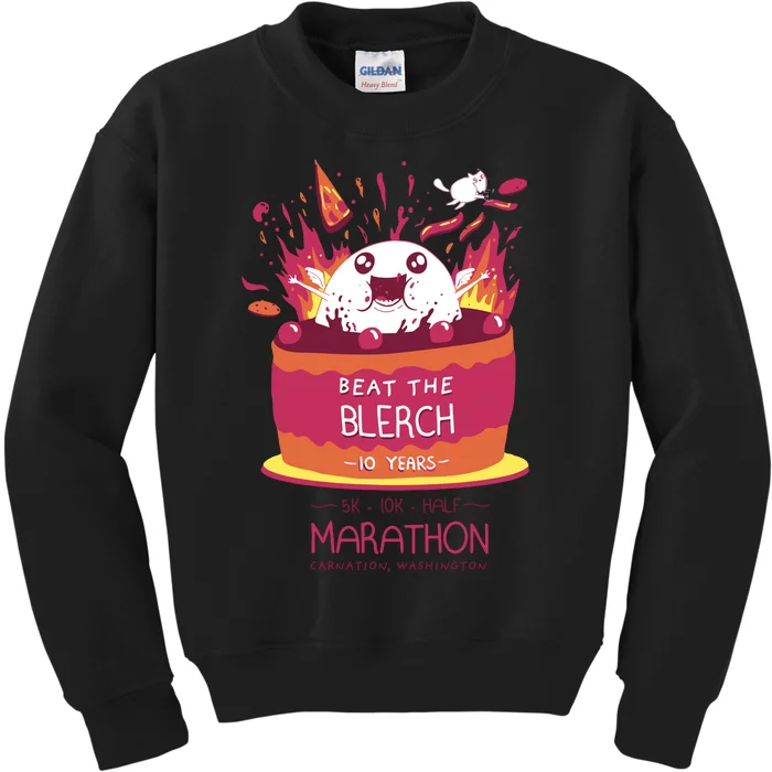 Beat The Blerch 10 Years Marathon Carnation Washington Kids Sweatshirt