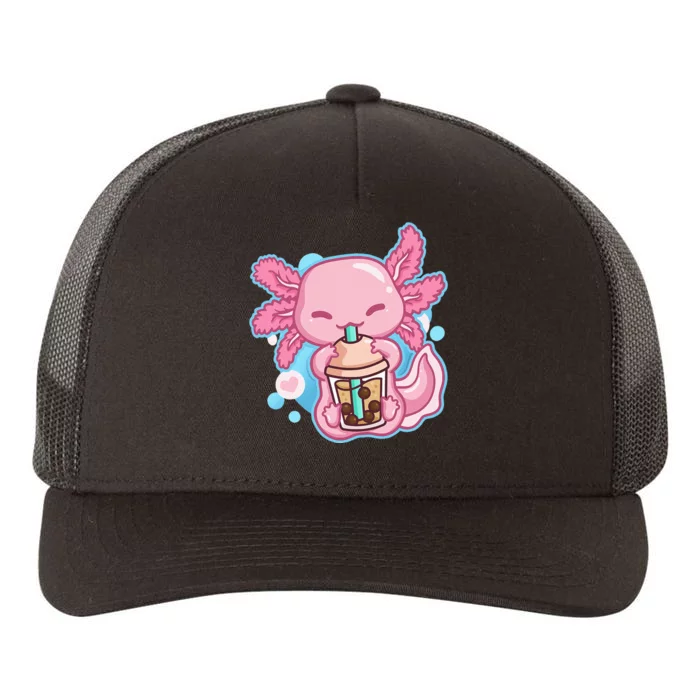 Boba Tea Bubble Tea Milk Tea Anime Axolotl Yupoong Adult 5-Panel Trucker Hat