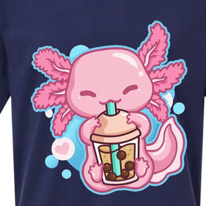 Boba Tea Bubble Tea Milk Tea Anime Axolotl Sueded Cloud Jersey T-Shirt