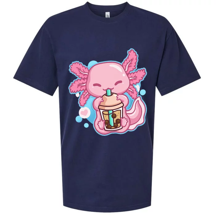 Boba Tea Bubble Tea Milk Tea Anime Axolotl Sueded Cloud Jersey T-Shirt