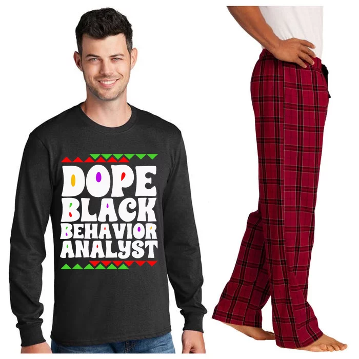 Behavior Technician BCBA ABA Dope Black Behavior Analyst Long Sleeve Pajama Set