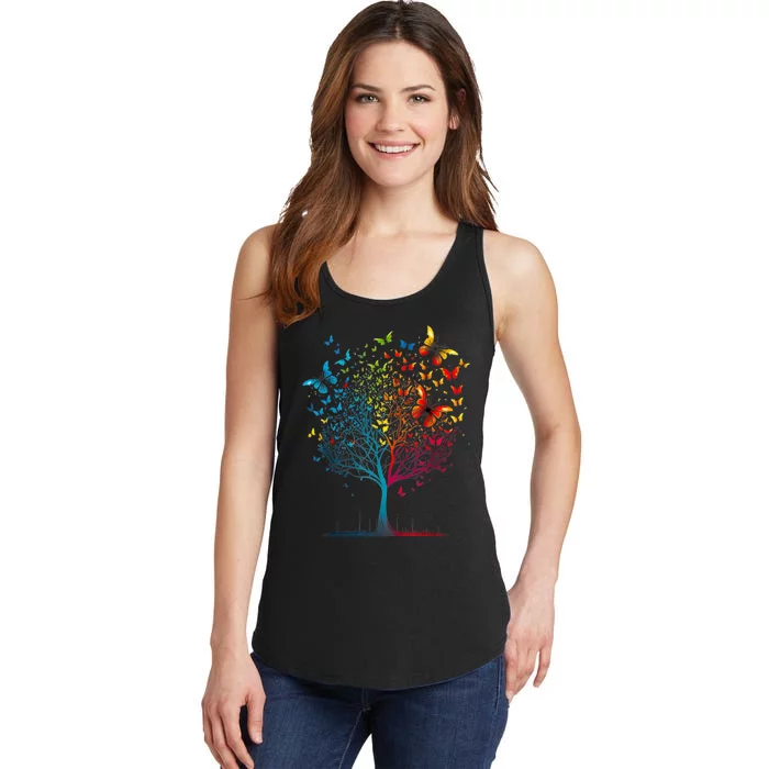 Butterfly Tree Beautiful Women Men Graphic Ladies Essential Tank