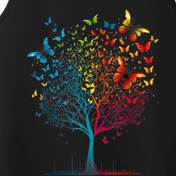 Butterfly Tree Beautiful Women Men Graphic Performance Tank