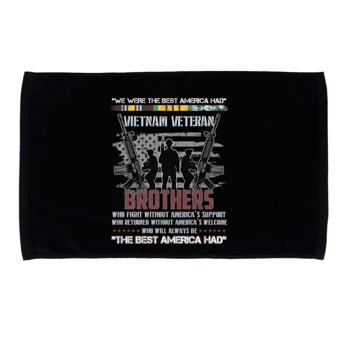 Brothers The Best America Had Vietnam Veteran Gift Microfiber Hand Towel