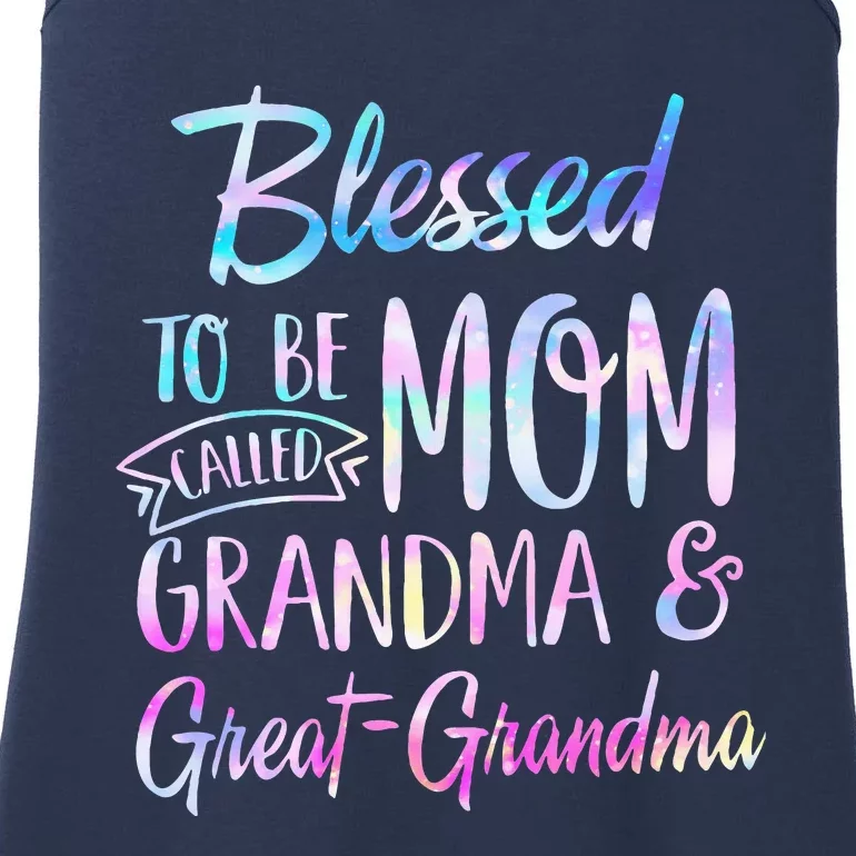 Blessed To Be Called Mom Grandma & Great Grandma Mothers Day Ladies Essential Tank