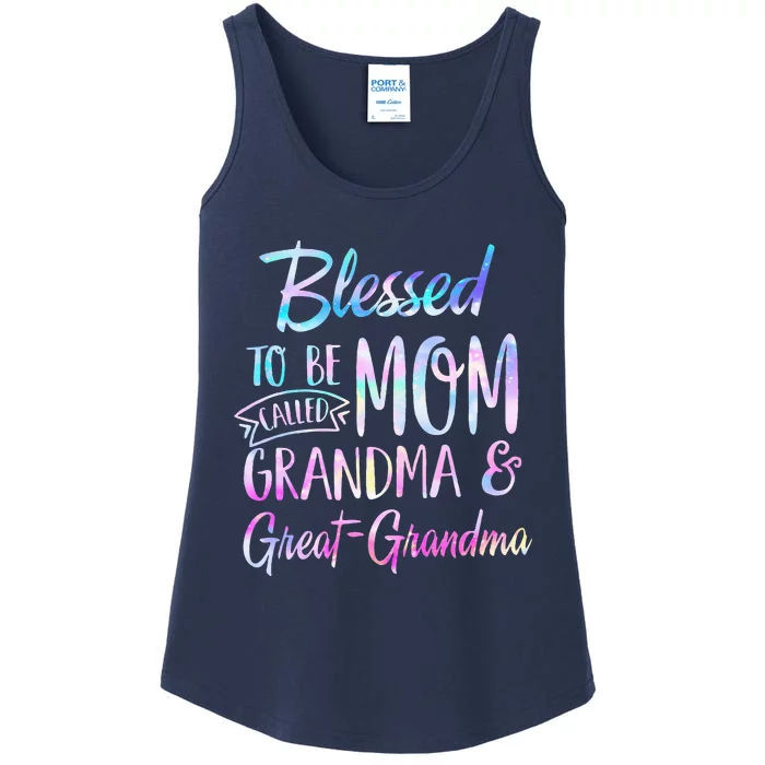 Blessed To Be Called Mom Grandma & Great Grandma Mothers Day Ladies Essential Tank