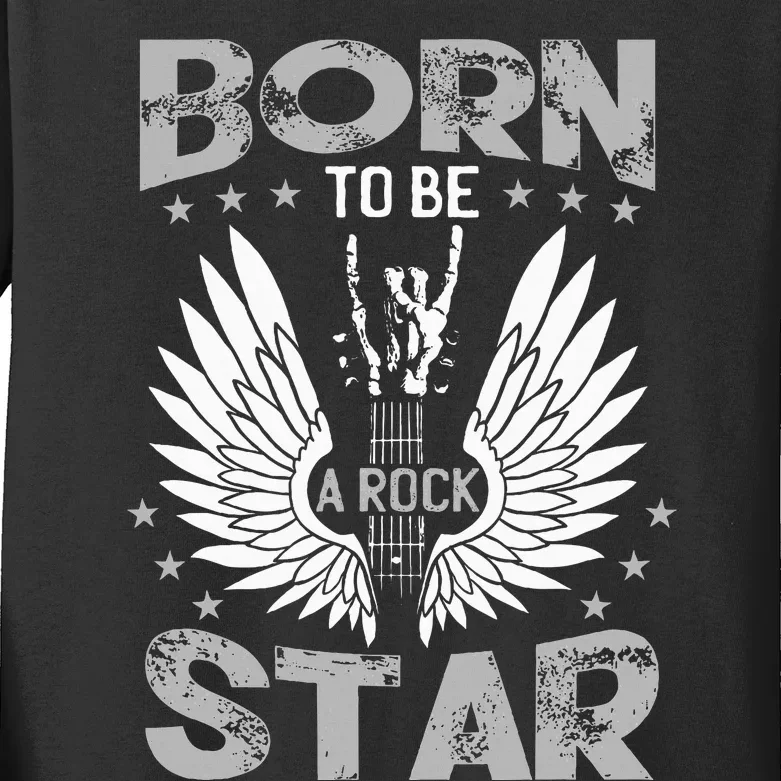 Born To Be A Rock Star Kids Long Sleeve Shirt