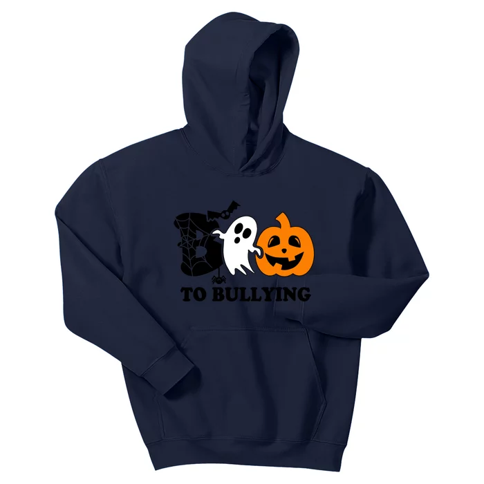 Boo To Bullying Orange Anti Bullying Unity Day Halloween Kids Hoodie