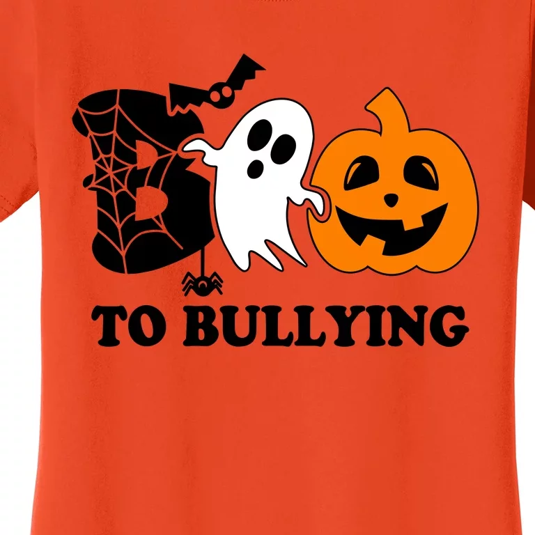 Boo To Bullying Orange Anti Bullying Unity Day Halloween Women's T-Shirt