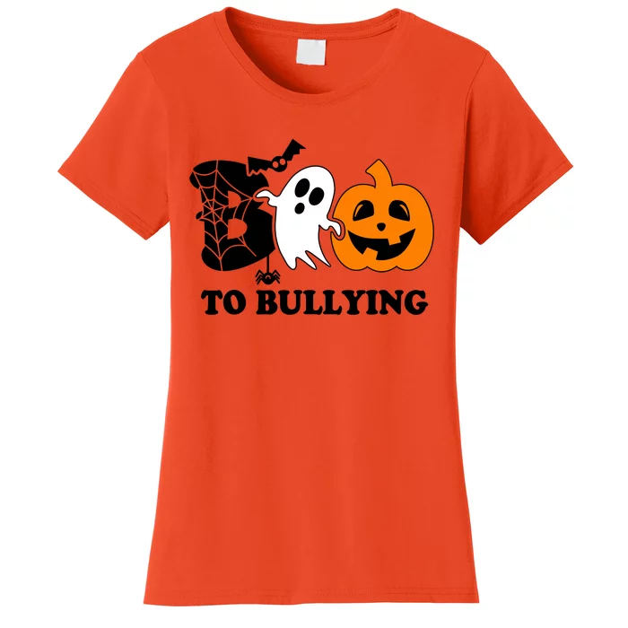 Boo To Bullying Orange Anti Bullying Unity Day Halloween Women's T-Shirt