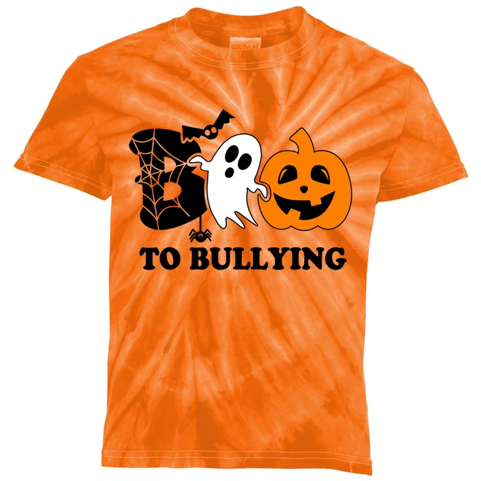 Boo To Bullying Orange Anti Bullying Unity Day Halloween Kids Tie-Dye T-Shirt