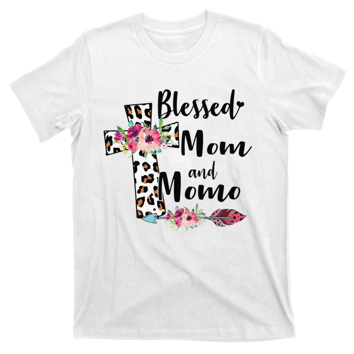 Blessed To Be Called Mom And Momo Funny Momo Gift T-Shirt