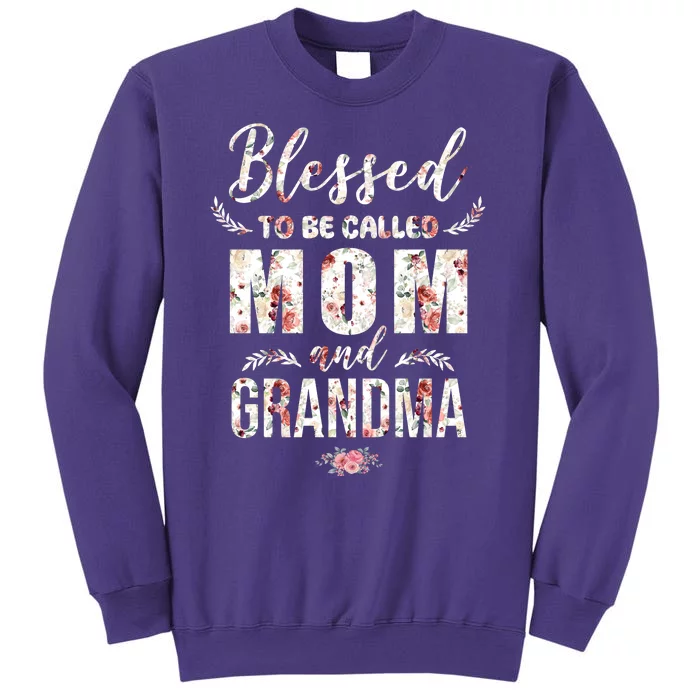 Blessed To Be Called Mom And Grandma Floral Sweatshirt