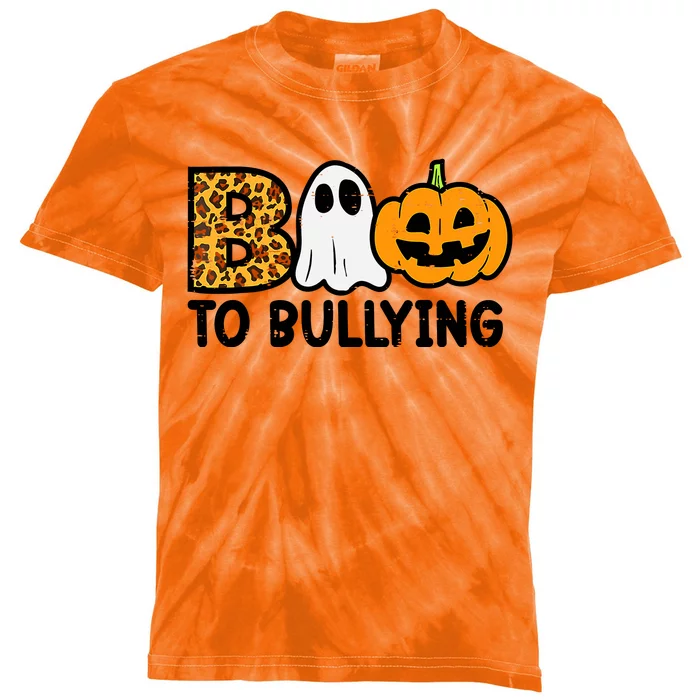 Boo To Bullying Orange Anti Bullying Unity Day Halloween Kids Tie-Dye T-Shirt