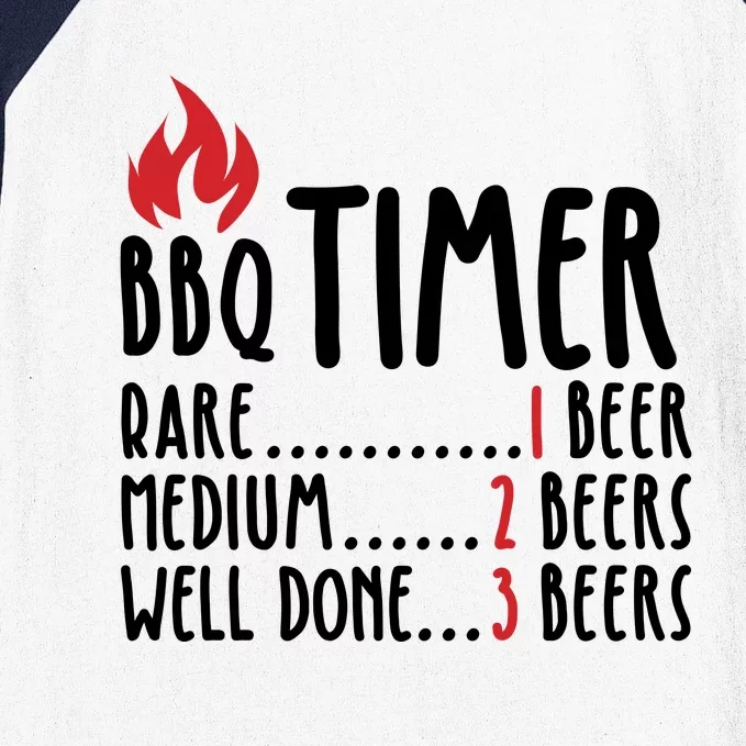 BBQ Timer Baseball Sleeve Shirt