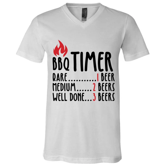 BBQ Timer V-Neck T-Shirt