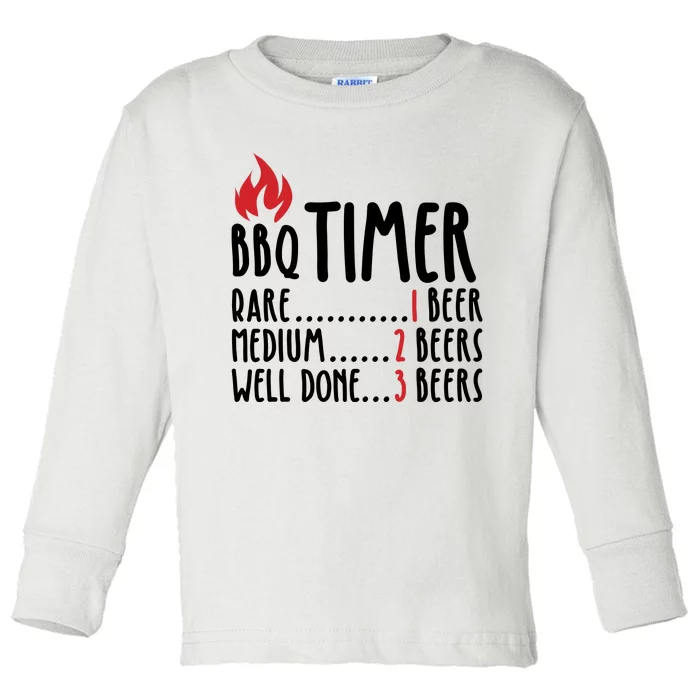 BBQ Timer Toddler Long Sleeve Shirt