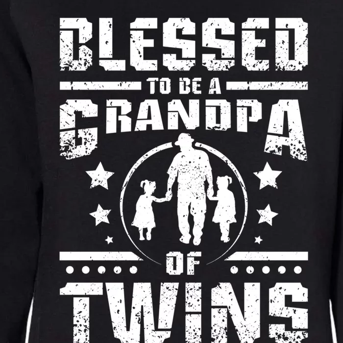 Blessed To Be A Grandpa Of Twins Gift Womens California Wash Sweatshirt