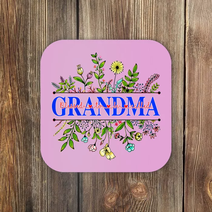 Blessed To Be Called Grandma Wildflower Coaster